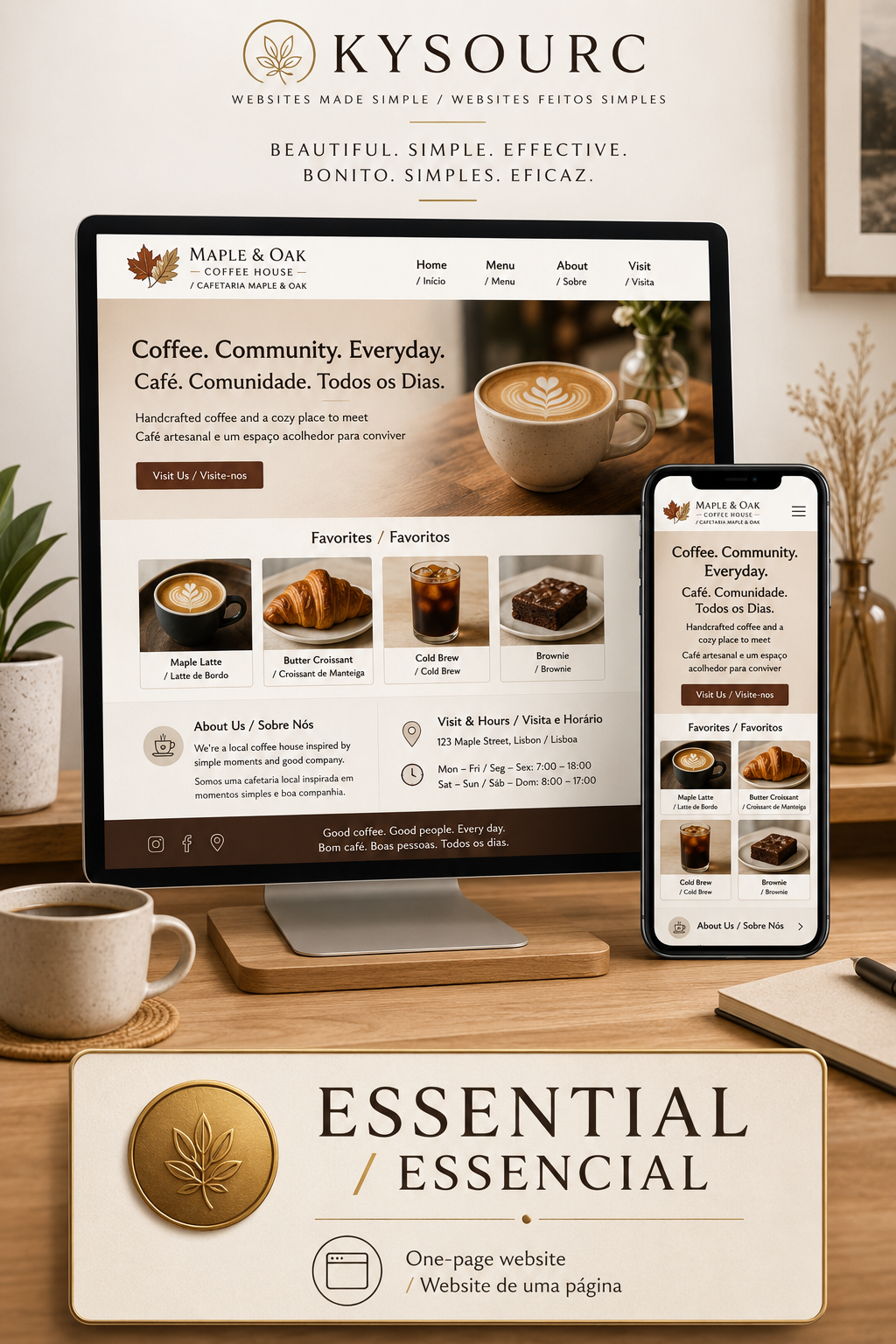 Página Web Personalizada — Pacote Essencial