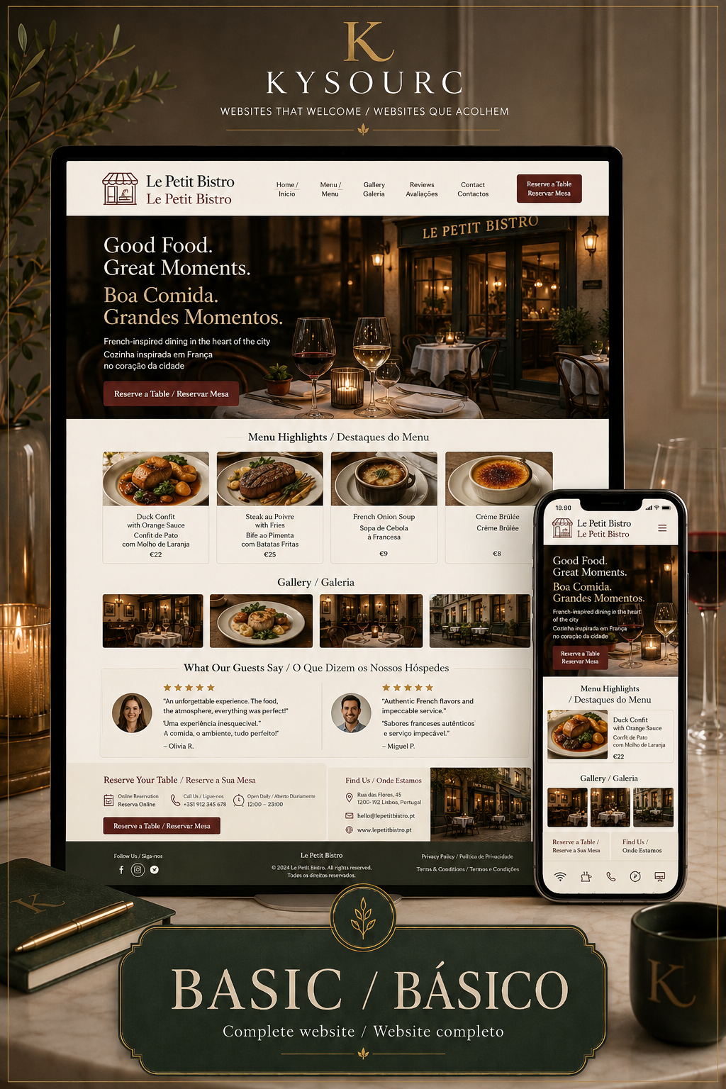 Página Web Personalizada — Pacote Básico