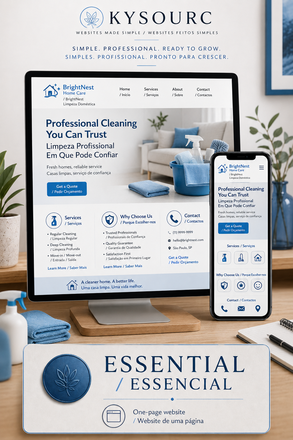 Página Web Personalizada — Pacote Essencial