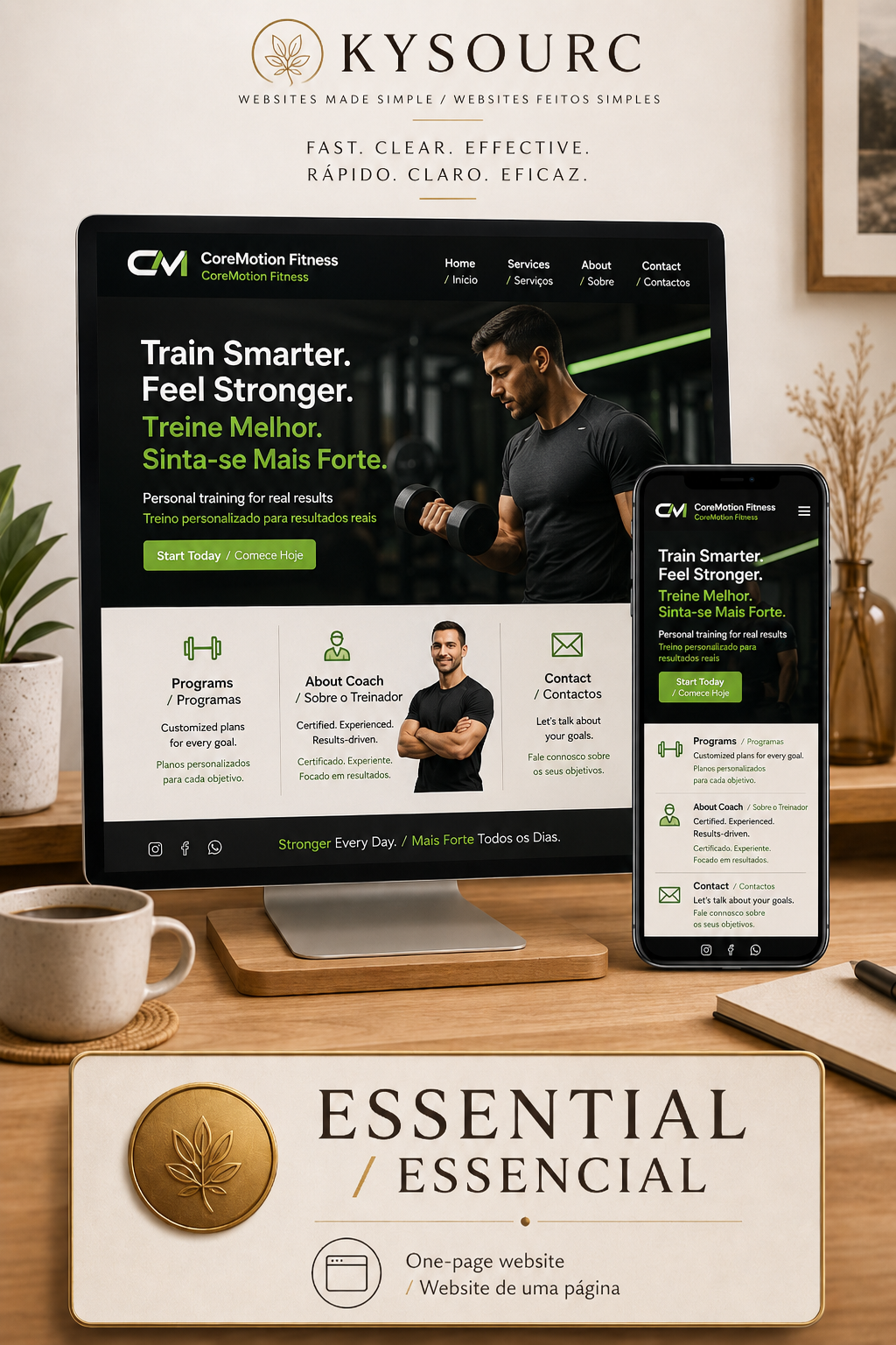 Página Web Personalizada — Pacote Essencial