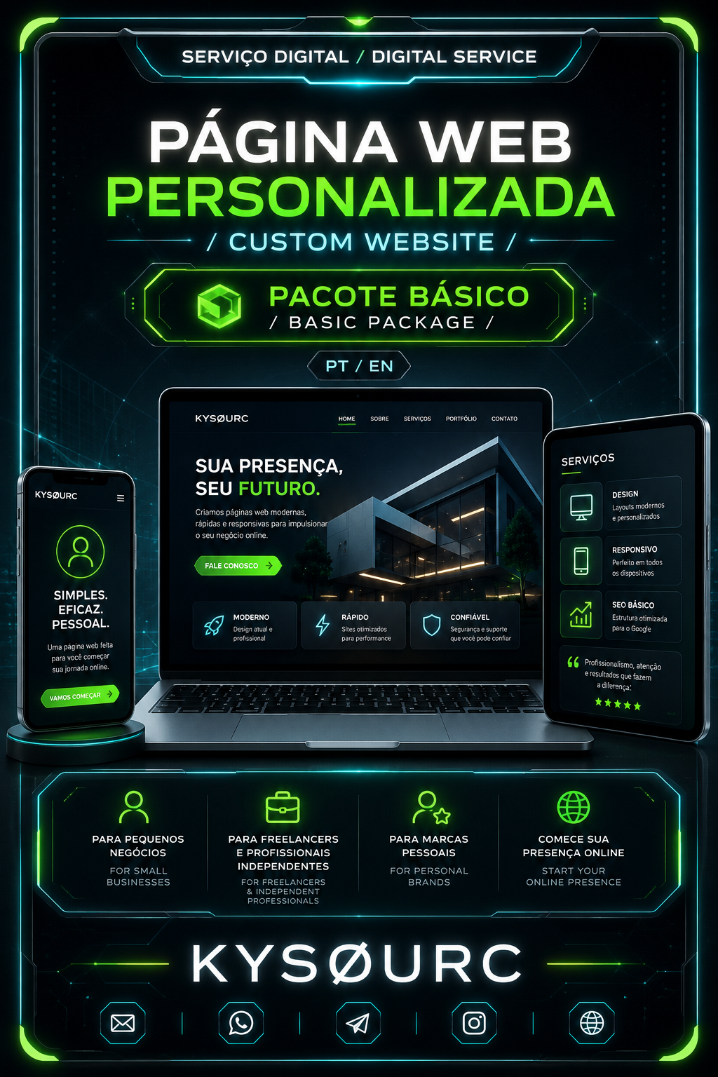 Página Web Personalizada — Pacote Básico