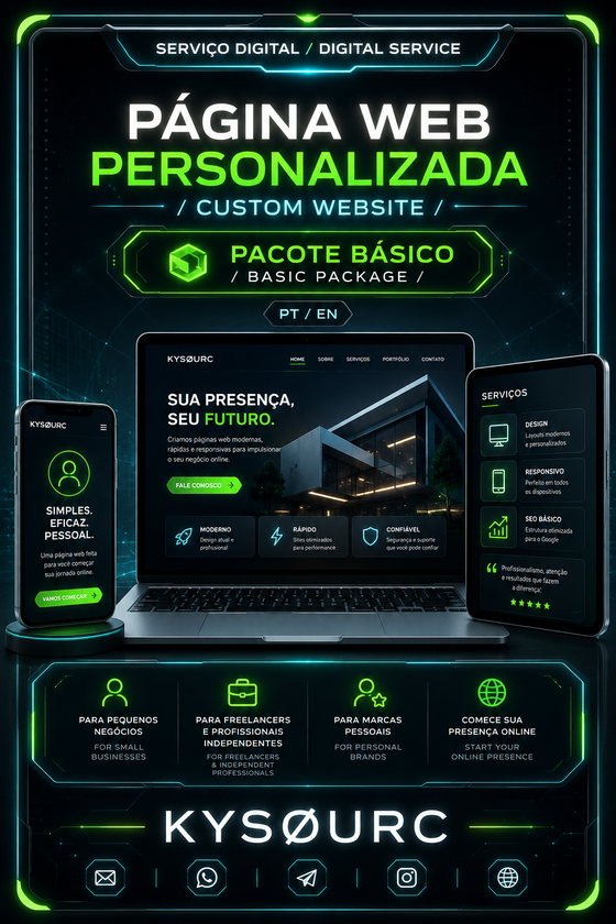 Página Web Personalizada — Pacote Básico